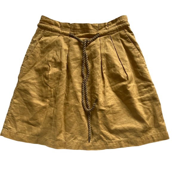 LOFT Dresses & Skirts - Ann Taylor Loft Skirt Womens Size 2 Brown Mini Rope Drawstring Hook Back Closure